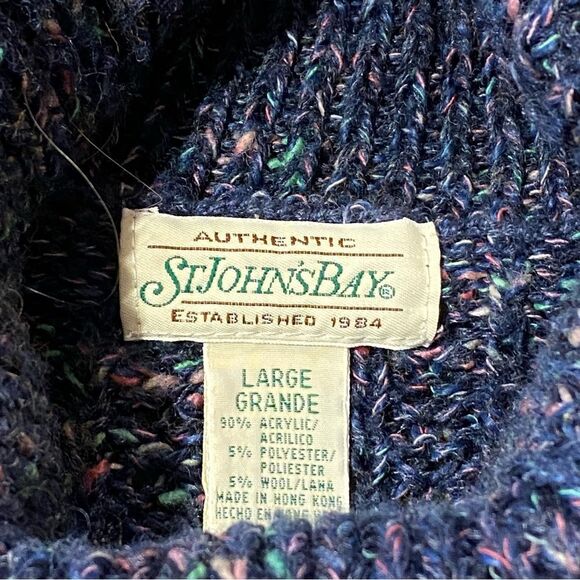 Womens St. Johns Bay Wool blend Turtleneck Knit Sweater Size Large - Picture 8 of 10